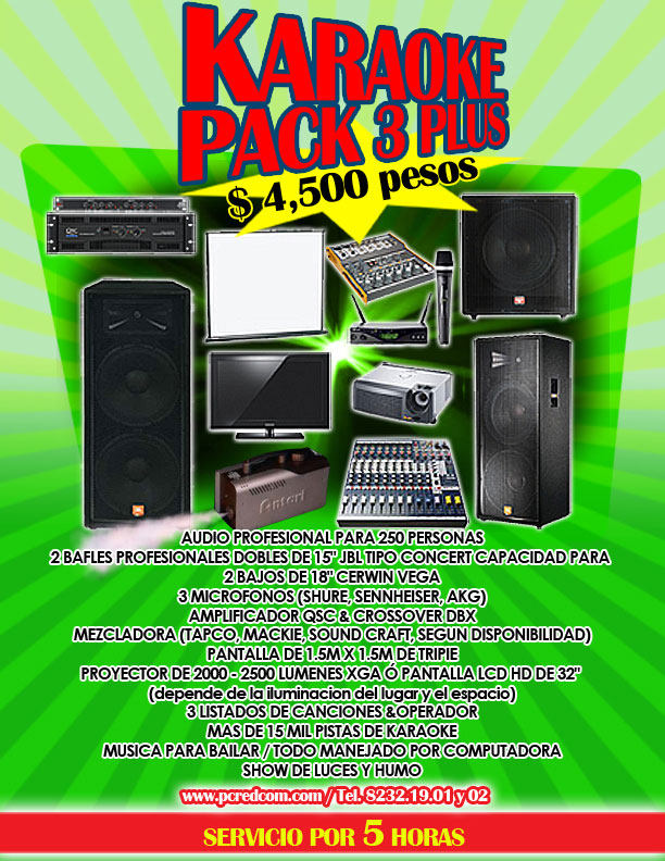 Renta de Karaoke Paquete 3 Plus