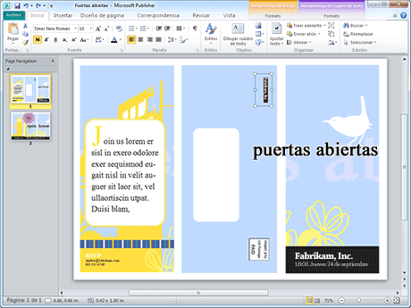 Trabajar a partir de una amplia biblioteca de plantillas personalizables para crear folletos, correos electr&oacute;nicos y mucho m&aacute;s