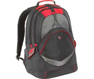 Mochila para laptop BACK PACK NYLON P/LAP 15.4 NEGRO C/GRIS/ROJO TSB030US