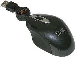 MINI MOUSE OPTICO RETRACTIL PERFECT CHOICE NEGRO USB PC-043232