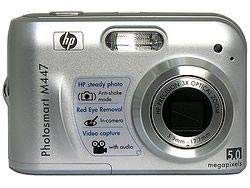 CAMARA DIGITAL HP M447, 5MP, 16MB, LCD 2.4, ZOOM 3X OPT Y 5X DIG TOTAL 15X