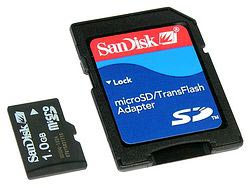 Memoria Micro SD 1gb con Adaptador San Disk