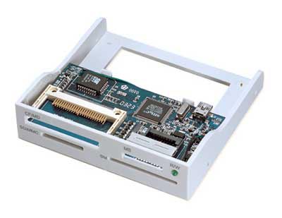 LECTOR DE TARJETAS 8 EN 1 USB 2.0 BEIGE MONTABLE EN GABINETE