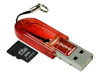 MEMORIA MICRO SD 2GB KINGSTON CON LECTOR DE MEMORIA ROJO