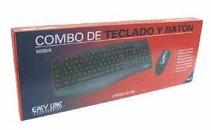 TECLADO Y MOUSE NEGRO PS/2 EASY LINE