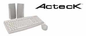 KIT ACTECK AK-2000 TECLADO / MOUSE / BOCINAS PS2 BEIGE