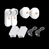 Kit de 2 radios C5X con 2 antenas de (16 dBi), rango de frecuencia extendida (4.9 a 6.4 GHz),  incluye inyector POE, distancia de hasta 6 km C5X-PTP-KIT2