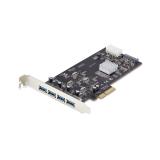 TARJETA PCIE 4 PUERTOS USB-A   CTLR UNIVERSAL 3 EN 1 DE LAPTOP P5Q4A-USB-CARD