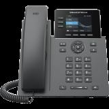 Teléfono IP Grado Operador / 3 Líneas / 12 Botones Virtuales Multiuso / Pantalla LCD 2.8 Pulgadas / Puertos Gigabit con PoE / Audio HD / Compatible con GDMS GRP2611G