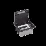 Caja Para Instalación en Piso Falso para Voz, Datos o Contactos Eléctricos / Capacidad para 2 Módulos / Espacio Embellecedor en la Tapa / Profundidad Ajustable de 90 a 120 mm / Los Módulos se Adquieren Aparte / (SF210/14CY) SM-CPF-2
