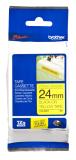 CINTA BROTHER TZES651 24MM NEGRO SOBRE AMARILLO EXTRA RESIST TZES651
