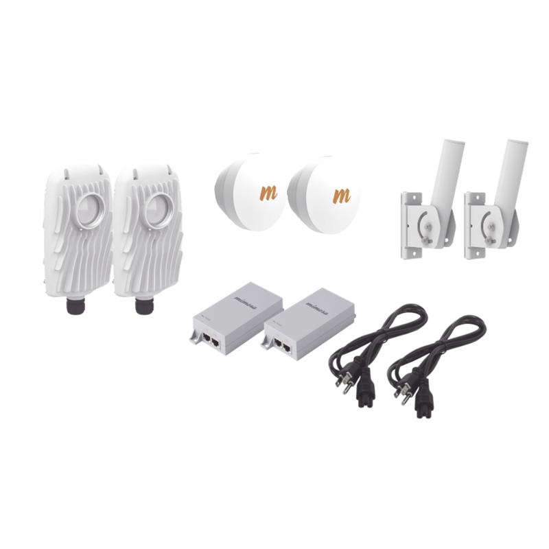 Kit de 2 radios B5X con 2 antenas de (16 dBi), rango de frecuencia extendida (4.9 a 6.4 GHz),  inclu
