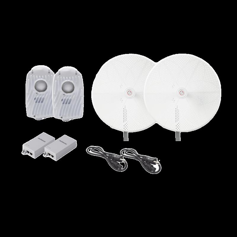 Kit de 2 radios B5X con antenasTXPD34B5X de (34 dBi), rango de frecuencia extendida (4.9 a 6.4 GHz),