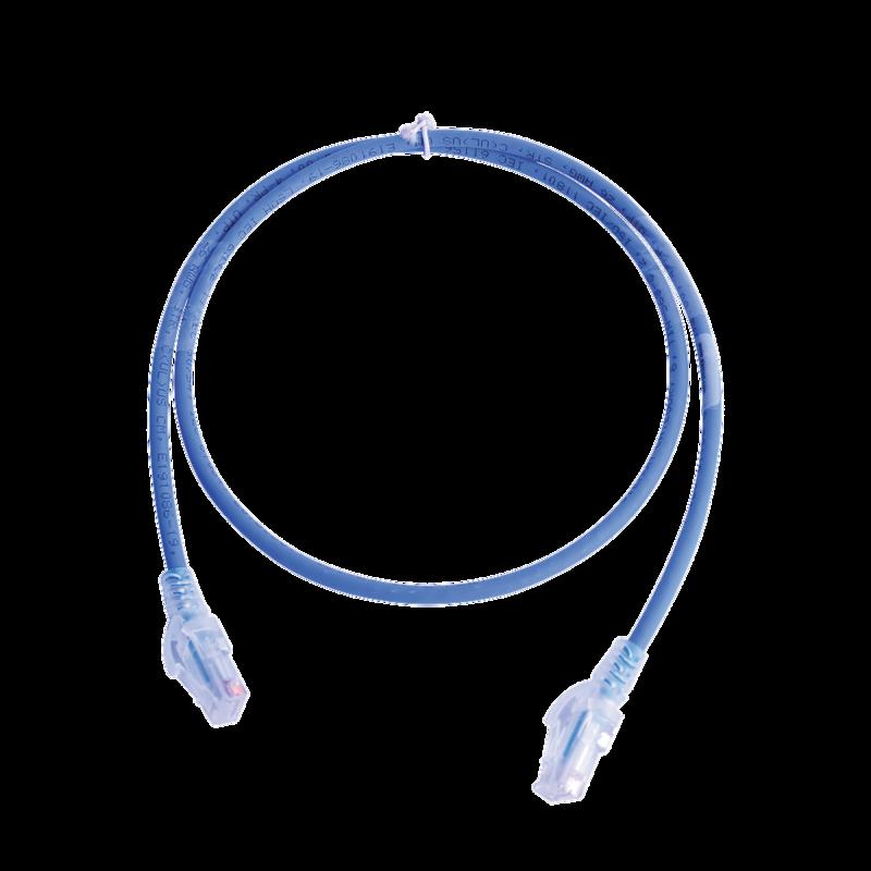 (MC5-07-06B) PATCH CORD RJ45 5E UTP T568B CM AZUL SIN BOTA 7F BULK MC5-07-06B