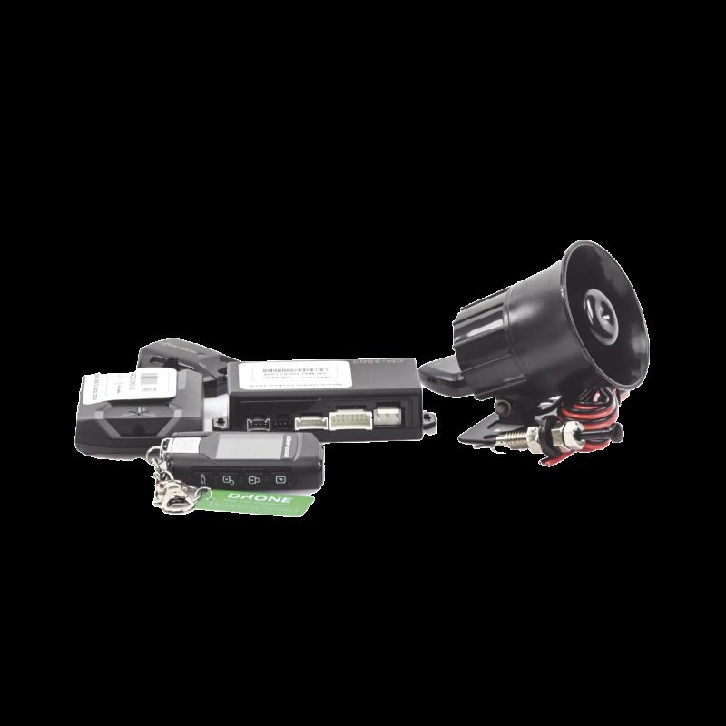 (MONITOREO en APP) Kit de Alarma Vehicular Profesional de 2 vías y control LCD con modulo CM2500 In