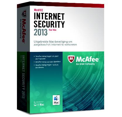 McAfee Internet Security 2013 f/Mac, 1u, CD