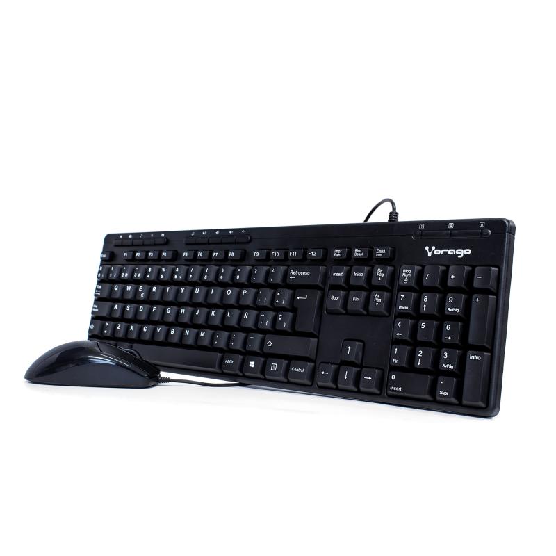 Vorago KM-104 teclado Ratón incluido Universal USB QWERTY Español Negro