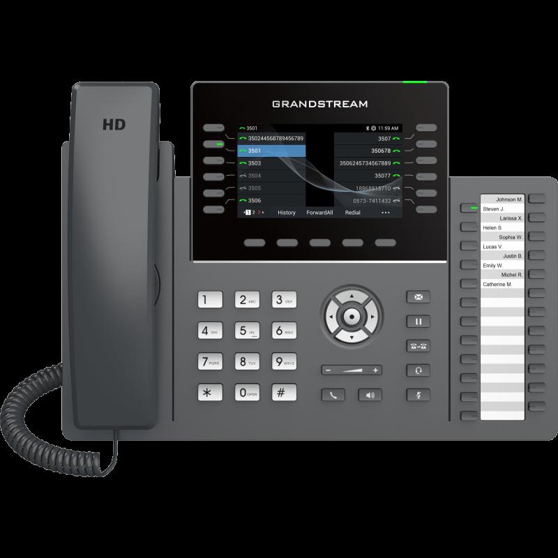 TELÉFONO IP PROFESIONAL DE 12 LÍNEAS / 24 TECLAS DE EXTENSIÓN PROGRAMABLES / WI-FI 6 / POE INTEGR