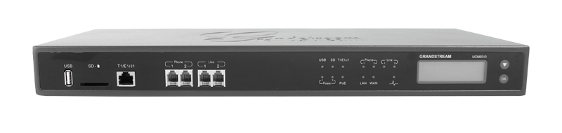 IP PBX GrandStream para T1 E1 y 200 llamadas simultáneas UCM 6510