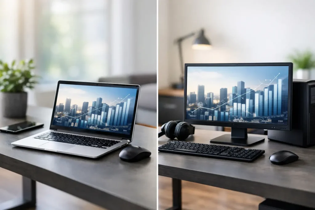 Laptop o computadora escritorio: cuál conviene