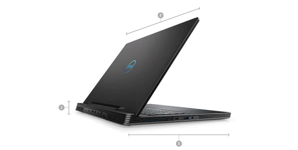 Laptop para juegos Dell G7 17: dimensiones y peso