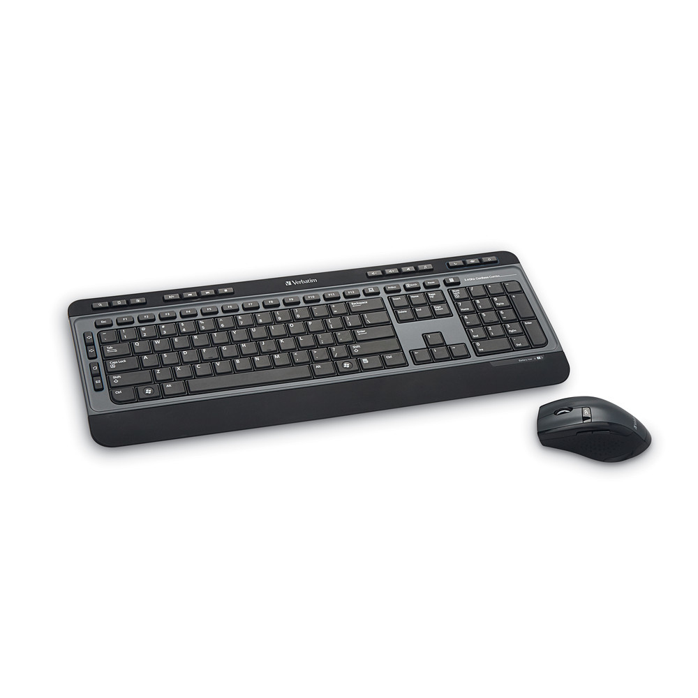 99788 Kit Teclado y Mouse Verbatim Inalambrico RF USB Negro/Gris