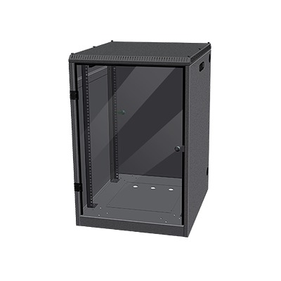 Gabinete de Piso con Puerta Acrílica con Estructura Rack 19\" 16