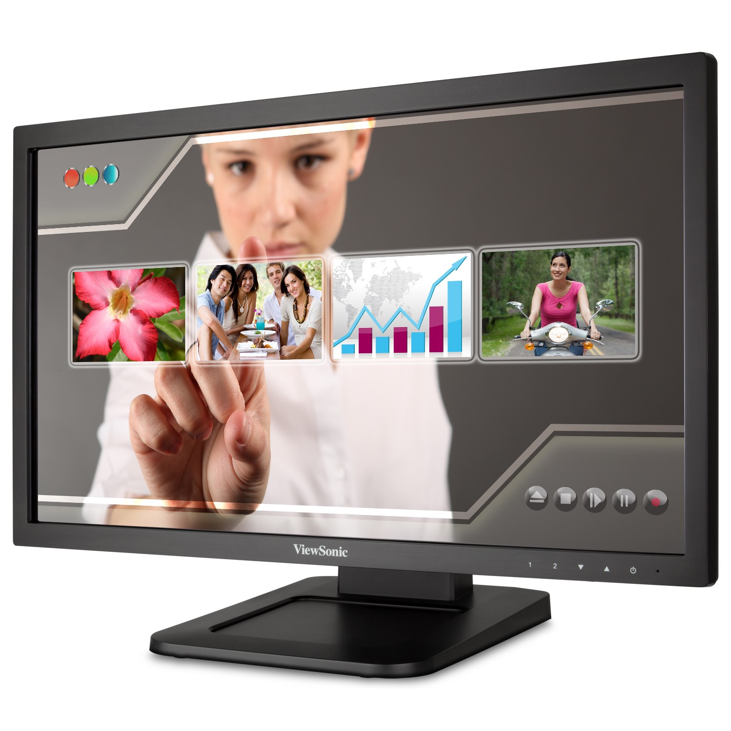 Monitor Touch Screen Viewsonic Td2220 22 Full Hd 1920 X 1080 Vga Dvi