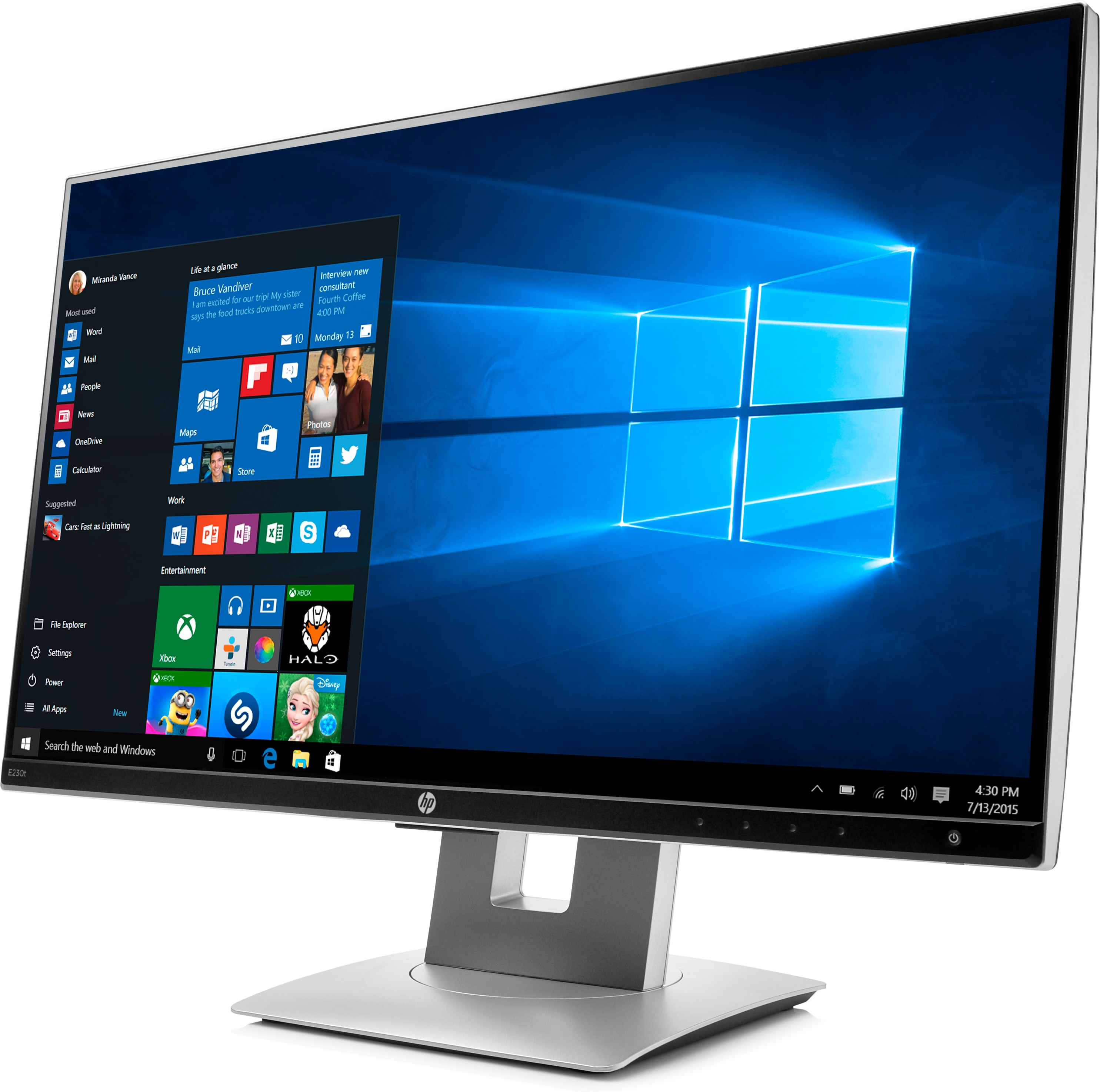 hp touch screen monitor e230t