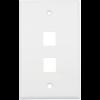 Placa de Pared (Face Plate) / 2 Puertos / Color Blanco / Caja con 20 Piezas / ABS DS-1FPA2-A