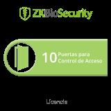 Licencia para ZKBiosecurity permite gestionar hasta 10 puertas para control de acceso ZK-BS-AC-10