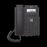 Teléfono IP empresarial para 2 lineas SIP con pantalla LCD 128 x 48 Px, Opus, conferencia de 3 vías, PoE X1SP