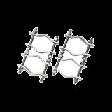 Juego de Dos Abrazaderas Dobles para Mástiles de 3.8 a 8.9 cm, con Separación entre centros de 12 cm. ANTC-482