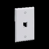 Placa de Pared Vertical Clásica, Salida Para 1 Puerto Mini-Com, Color Blanco Mate CFP1IW