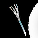 Bobina de Cable Blindado S/FTP, Cat6A, Uso Industrial, Multifilar (Flexible), Color Azul Cerceta, Bobina de 500m ISX6X04ATL-LED