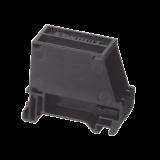 Adaptador de 1 Puerto, Para Conectores Tipo Mini-Com, Blindado, Montaje en Riel Din Estándar de 35mm, Color Negro CADIN1BL-S