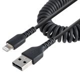 CABLE 1M USB A LIGHTNING MFI EN ESPIRAL CARGA DE IPHONE RUSB2ALT1MBC