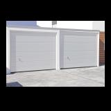 Puerta de Garage de alta calidad, Lisa color blanco 12X7 pies,  AISLADA, Estilo Americana. GARAGE-127