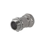 Conector Recto Compresión de Acero Galvanizado para Pared Delgada de 1\" . HUB-2904