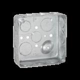 Caja Cuadrada Galvanizada  de 4 x 4\", profundidad de 1- 1/2\". Cuenta con 11 Entradas de 1/2\" y 6 de 3/4\".. HUB-192