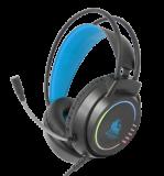 AUDIFONOS HEADSET GAMING OVER-EAR NBHG KIMERA RGB ALAMBRICO 3.5MM USB PC CONSOLAS CELULAR MICROFONO FLEXIBLE INC ADAPTADOR AZUL - 