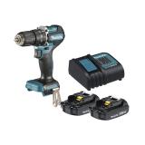 Rotomartillo/Taladro Inalámbrico SIN CARBONES, Broquero de 1/2\", 1,700 RPM, 18V?, Torque: 40 N.m C/2 Bat. (1.5Ah) y Cargador. DHP487SYX2
