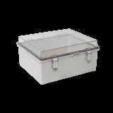 Gabinete Plástico ABS, Puerta Transparente, Uso en Intemperie IP66 (170 x 220 x 110 mm) Cierre por Broches Inoxidables. PST-1722-11ET