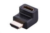 Adaptador HDMI de 90 Grados Macho a Hembra / Hacia Arriba / HDMI 2.0  4K@60Hz / Proporciona Flexibilidad Sin Doblar los Cables HDMI 20110