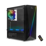 YCH-LAR7-01BK  GABINETE GAMER CRESCENT MASTER YCH-LAR7-01BK MICROATX/ATX MEDIA TORRE/CRISTAL TEMPLADO/ 3 VENT ARGB - 