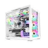 GABINETE GAMER GAME FACTOR CSG700 ATX FISHTANK - DOBLE CRISTAL, USB 3.0, S/FTE, BLANCO