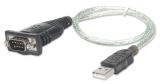 Convertidor de USB a Serial MANHATTAN - RS-232, USB A, Macho/Macho, Gris, 0, 45 m