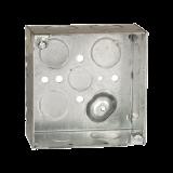 Caja Cuadrada Galvanizada  de 4 x 4\" / Profundidad 2 1/8 / 11 Entradas de 3/4\" y 1 de 1/2\". HUB-231