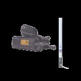 Kit de radio UM385BK | mas antena marina de fibra de vidrio TX-5101-SYS fabricada en fibra de vidrio con base roscable de acero inoxidable UM-385BK/KIT5101