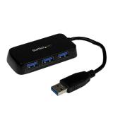 StarTech.com Adaptador Concentrador Hub USB 3.0 Super Speed para Laptop de 4 Puertos Salidas - Negro